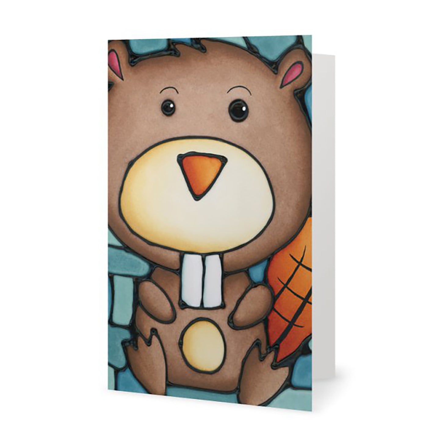 Beaver Large Greeting Card