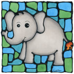 Load image into Gallery viewer, Elephant Original Painting 12&quot; x 15&quot; Framed
