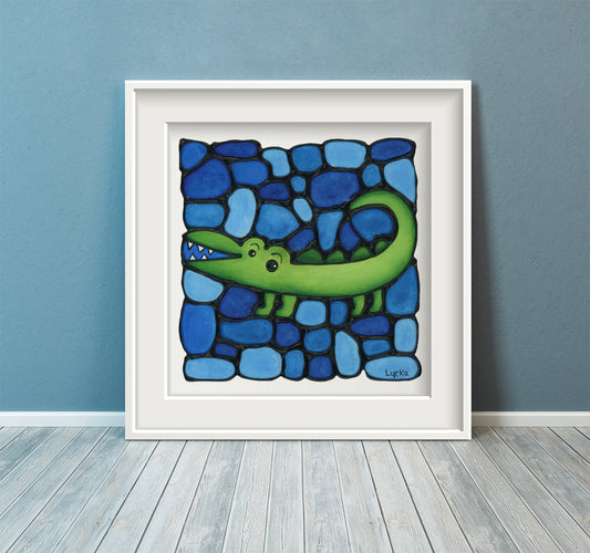 Gator Wall Art Print