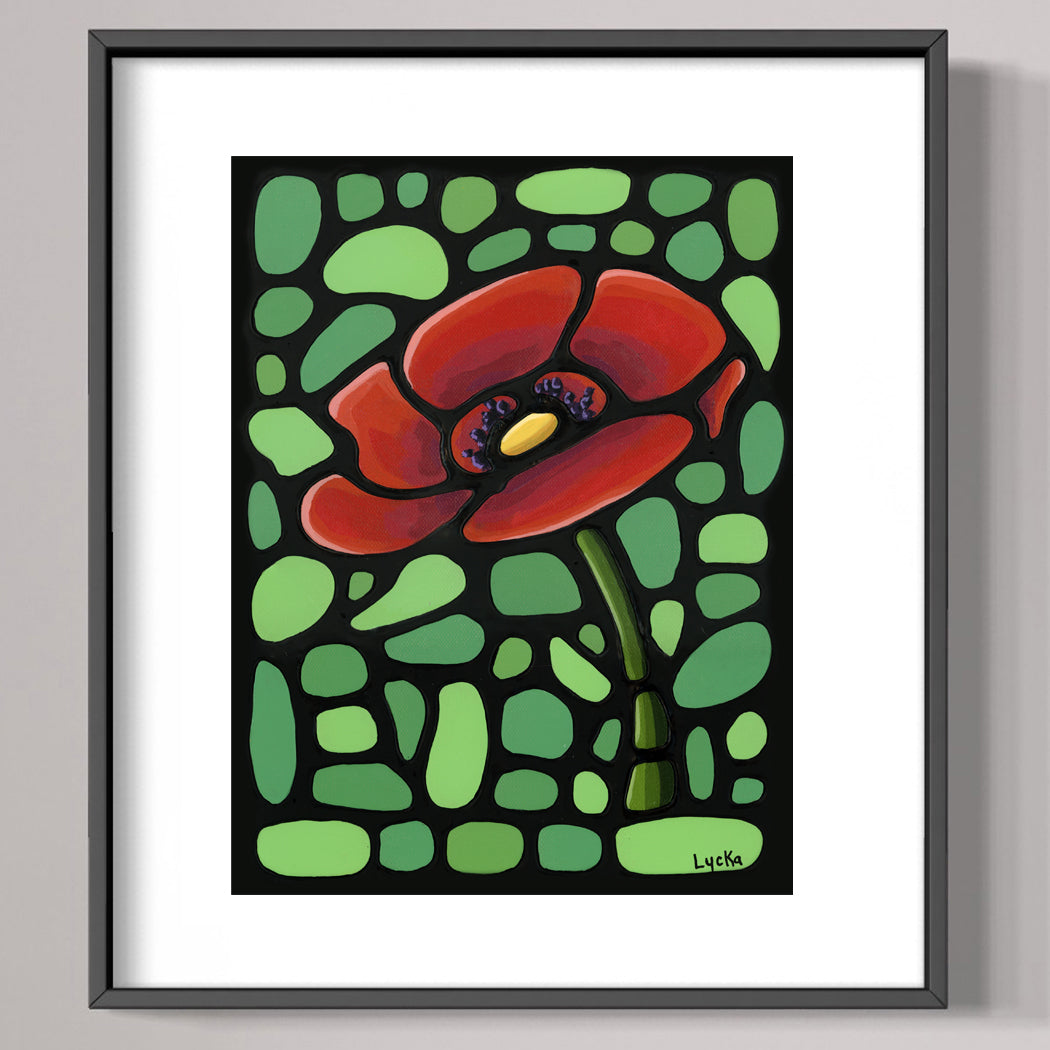 Red Poppy Flower Art Print