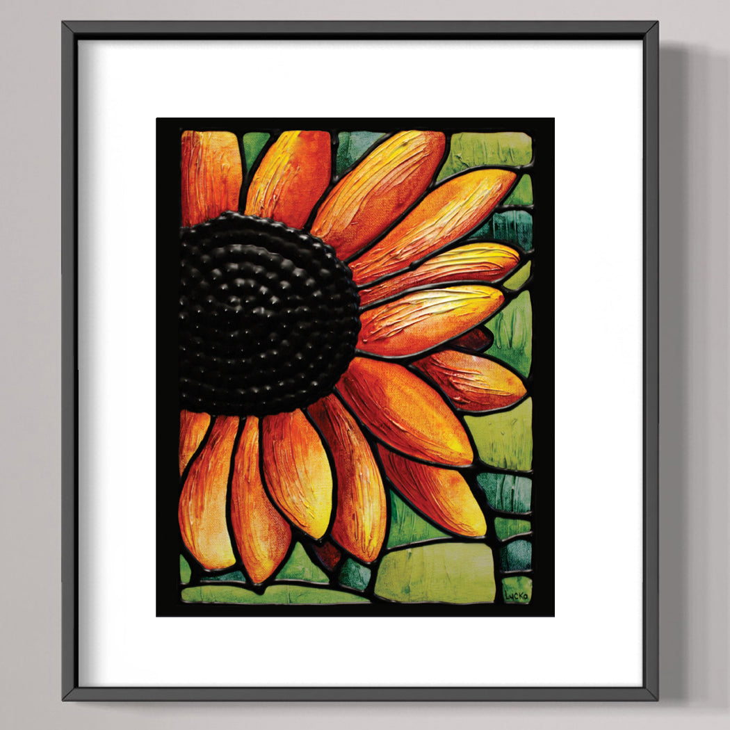 Red Sunflower Art Print