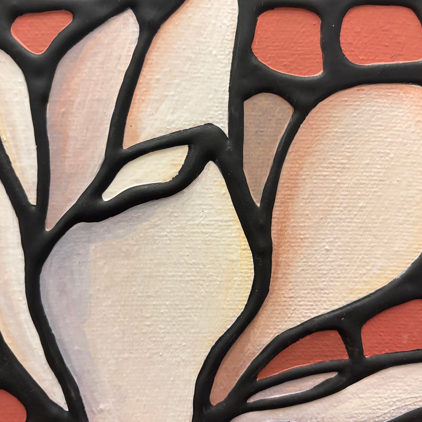 'Delicate Passion' Original Magnolia Painting 12 x 12 inch