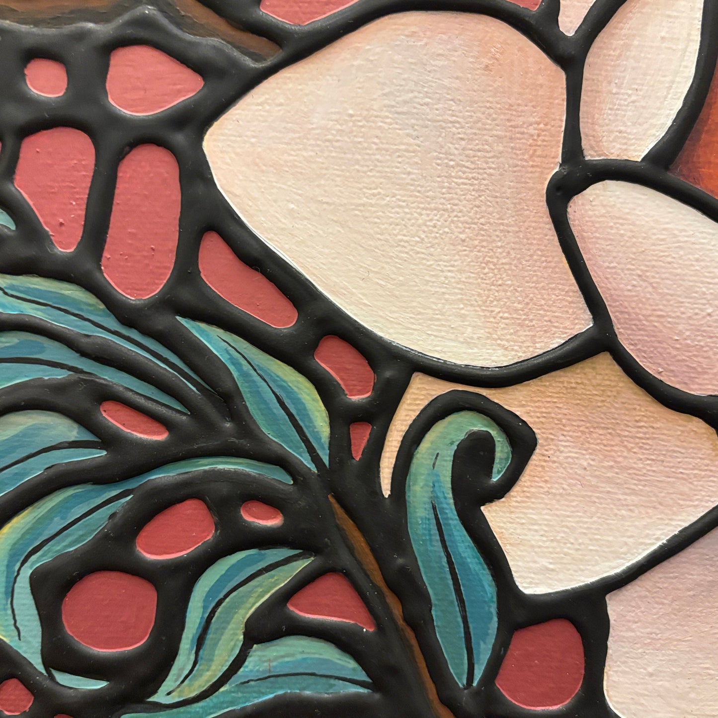 'Delicate Passion' Original Magnolia Painting 12 x 12 inch