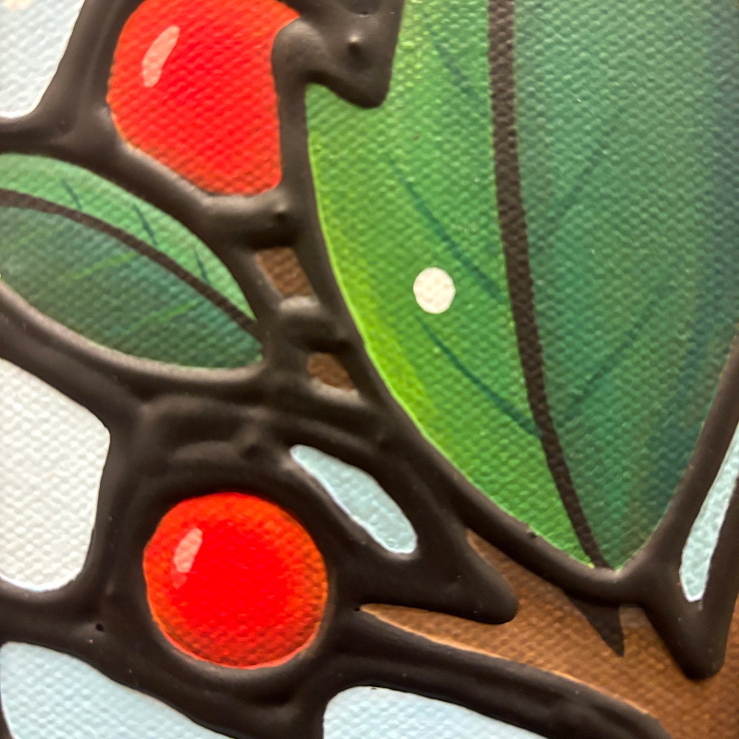 'Fluffy McFlufferton' Original Chickadee Painting 12 x 16 inch