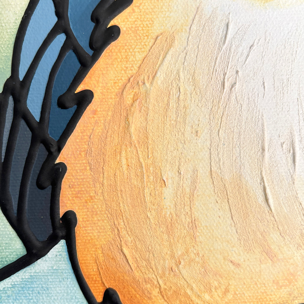Chickadee Original Painting 12 x 12 inch