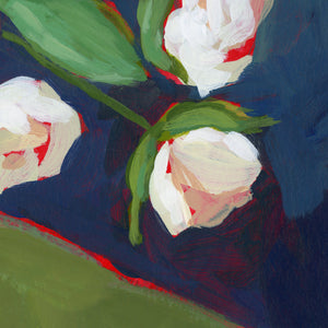 White Roses Original Painting 11" x 14" Framed