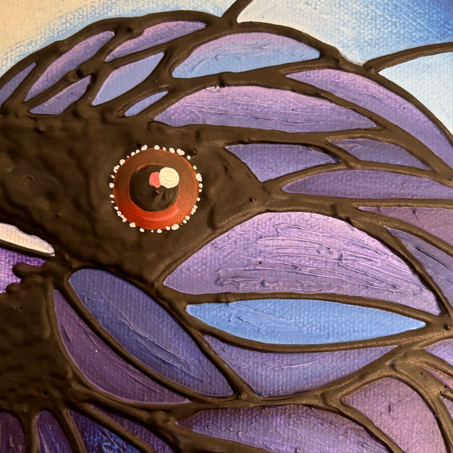 Moonlight Raven Original Painting 12 x 12 inch
