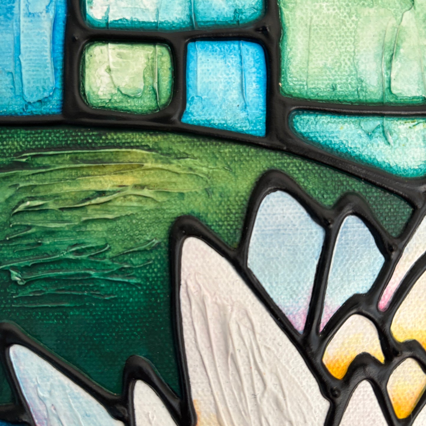 Lotus Flower Original Painting 10 x 8 inch