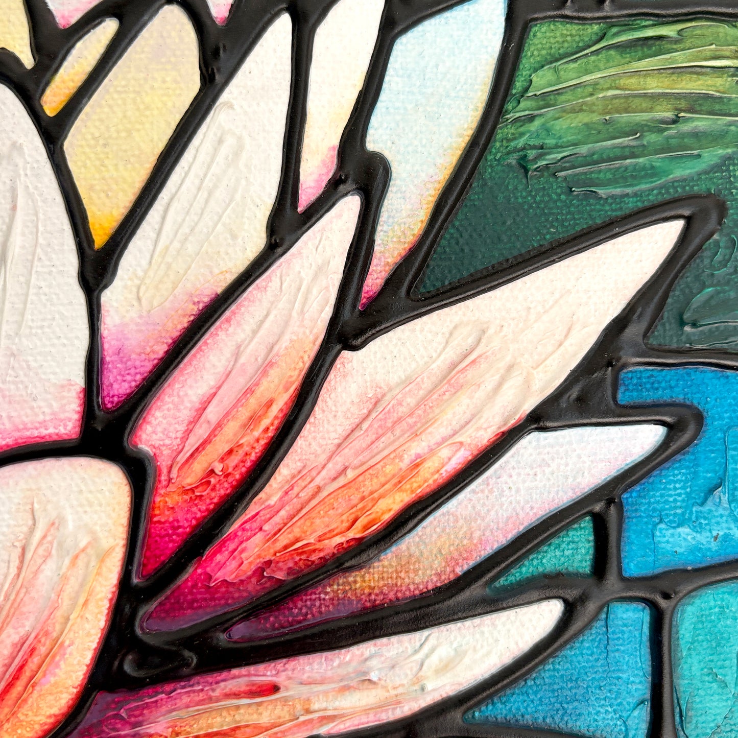 Lotus Flower Original Painting 10 x 8 inch