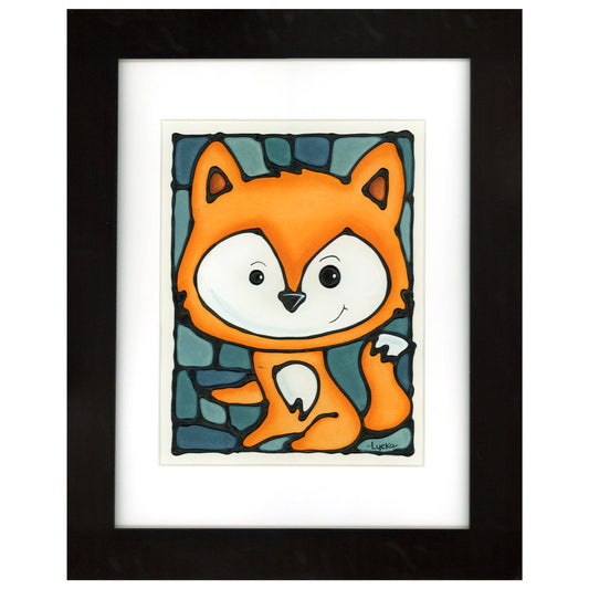 Fox Original Painting Framed