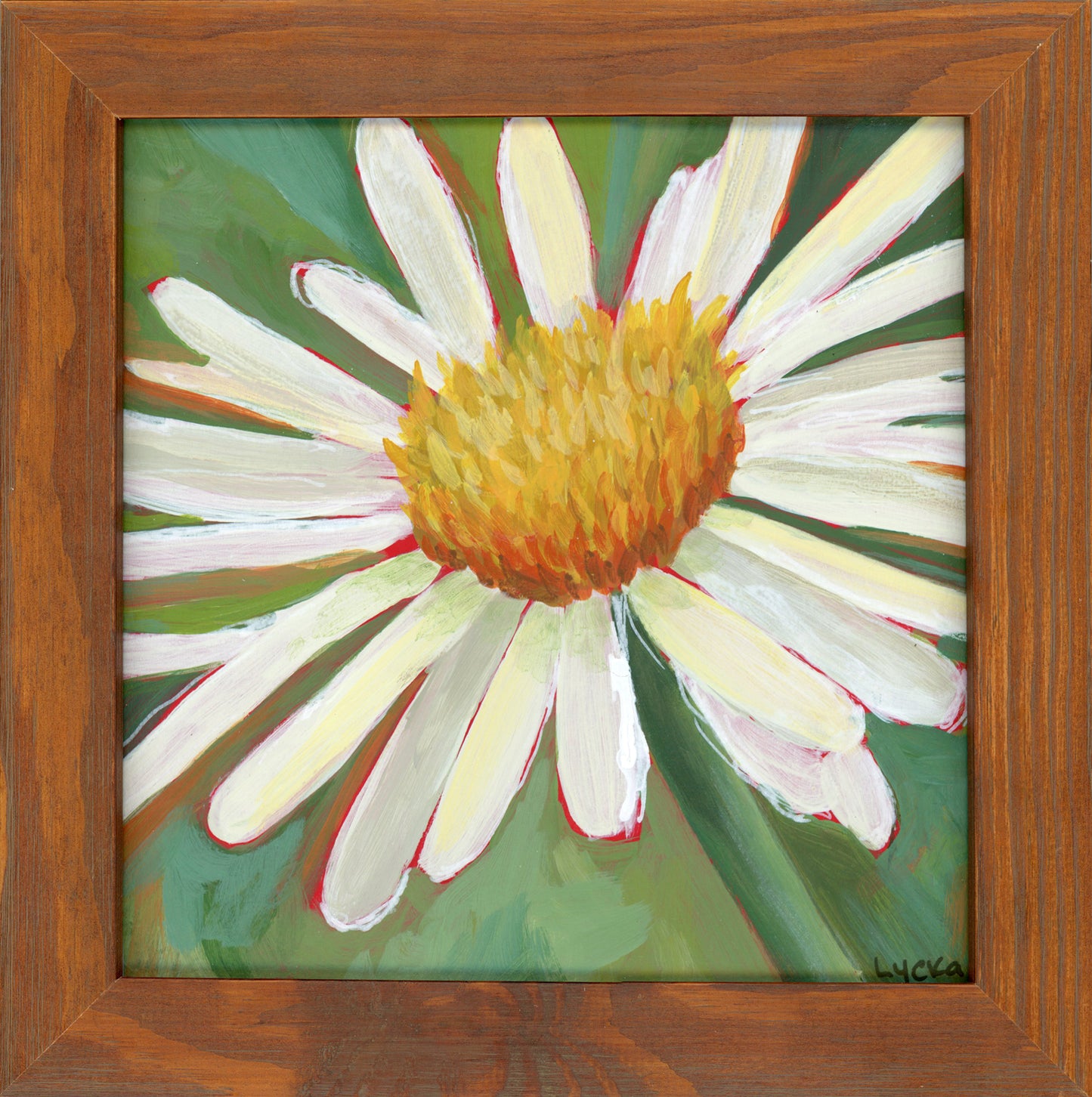 'Gentle Blossom' Original Painting Framed 10" x 10"