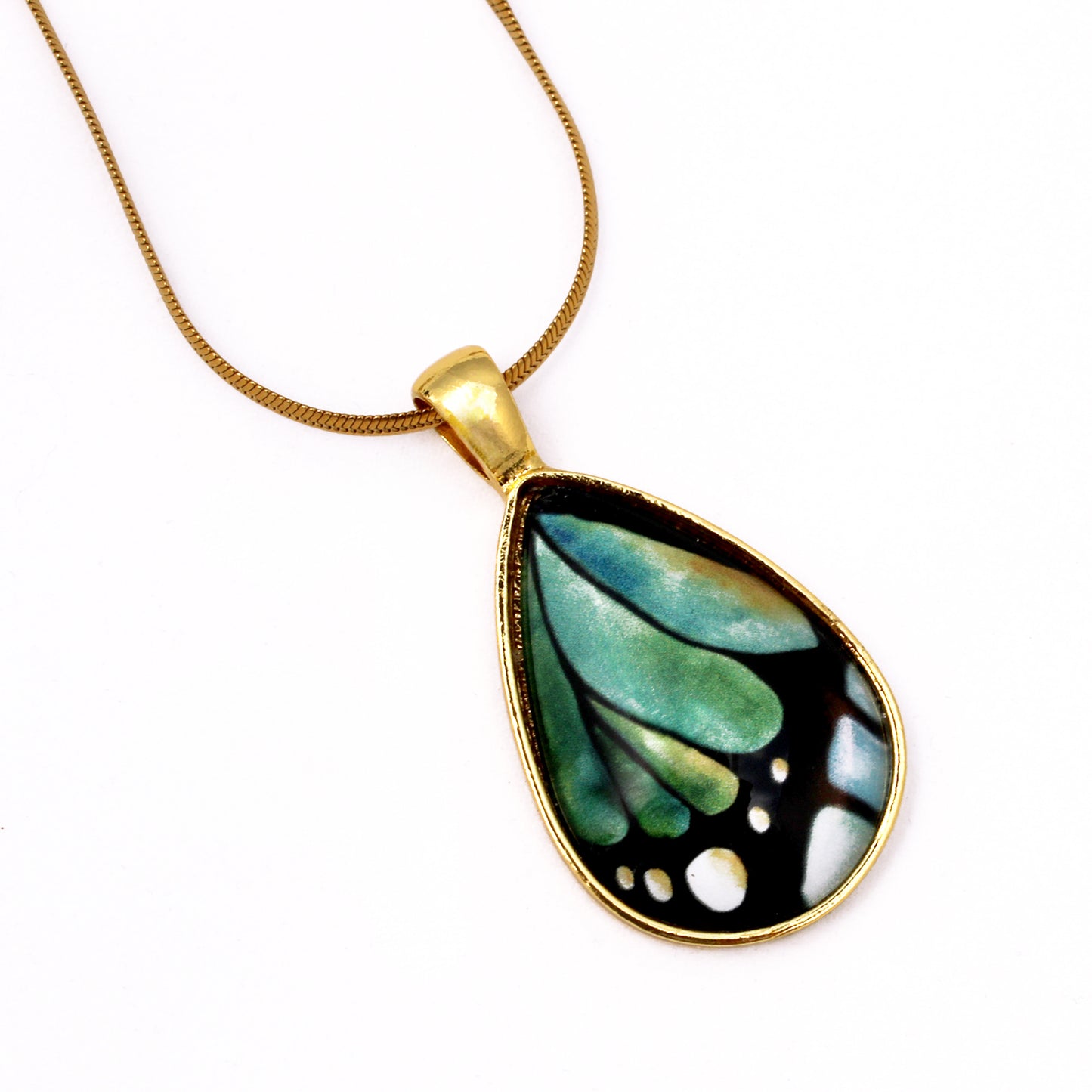 Butterfly Wing Teardrop Necklace