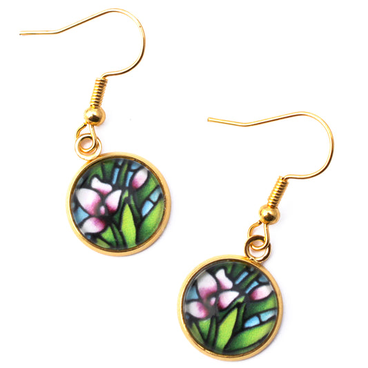 Snapdragon Gold Circle Earrings