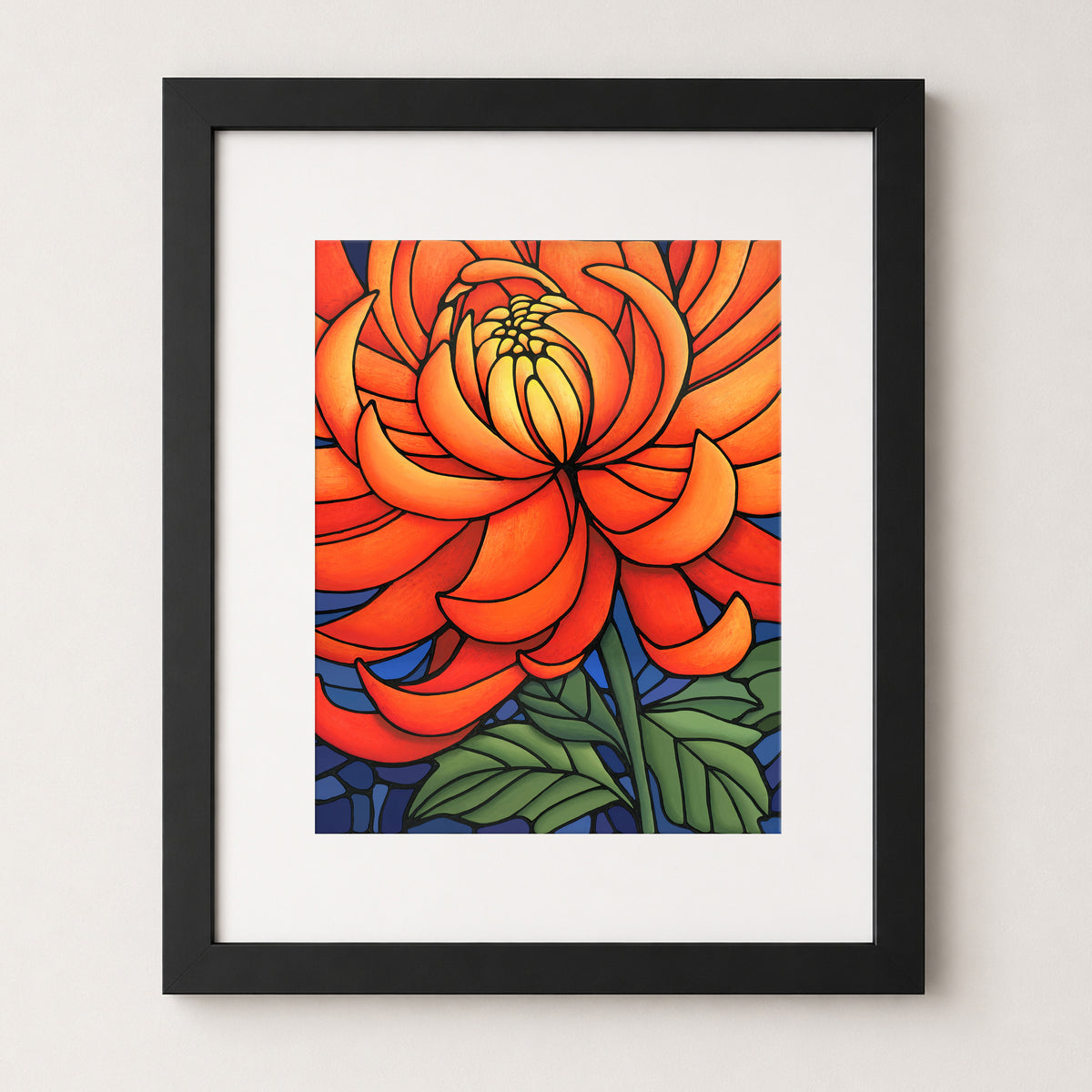 Orange Chrysanthemum Art Print