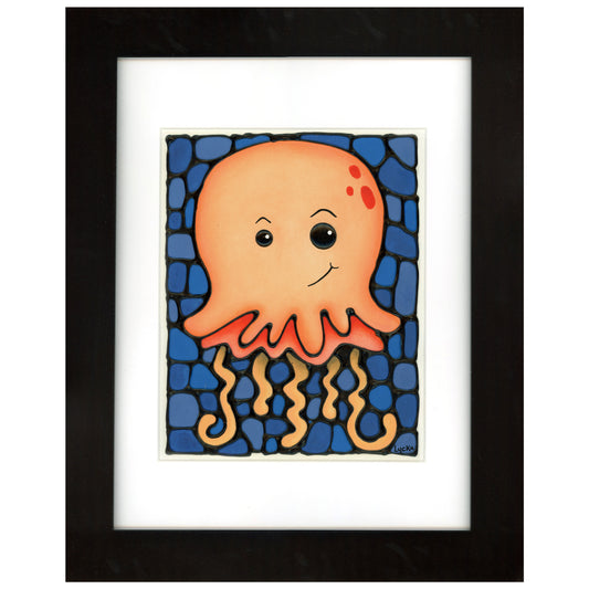 Jellyfish Original Painting Framed