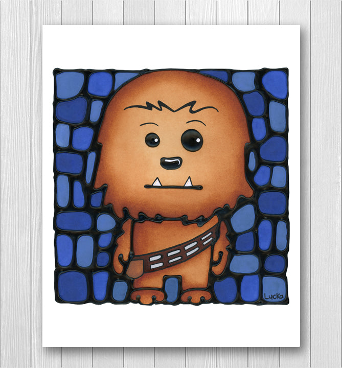 Grumpy Space Dog Art Print