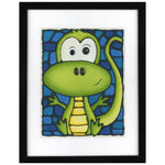 Load image into Gallery viewer, Lizard Original Painting 12&quot; x 15&quot; Framed
