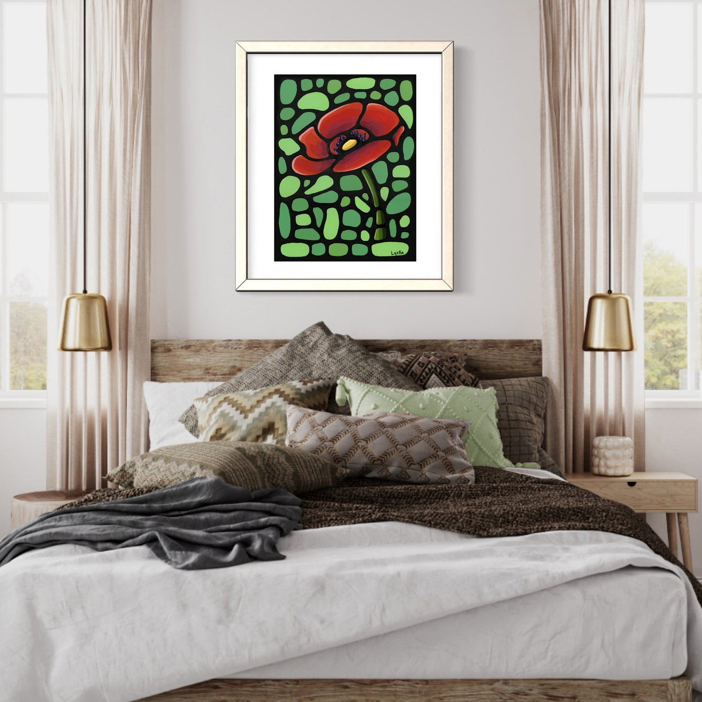 Red Poppy Flower Art Print