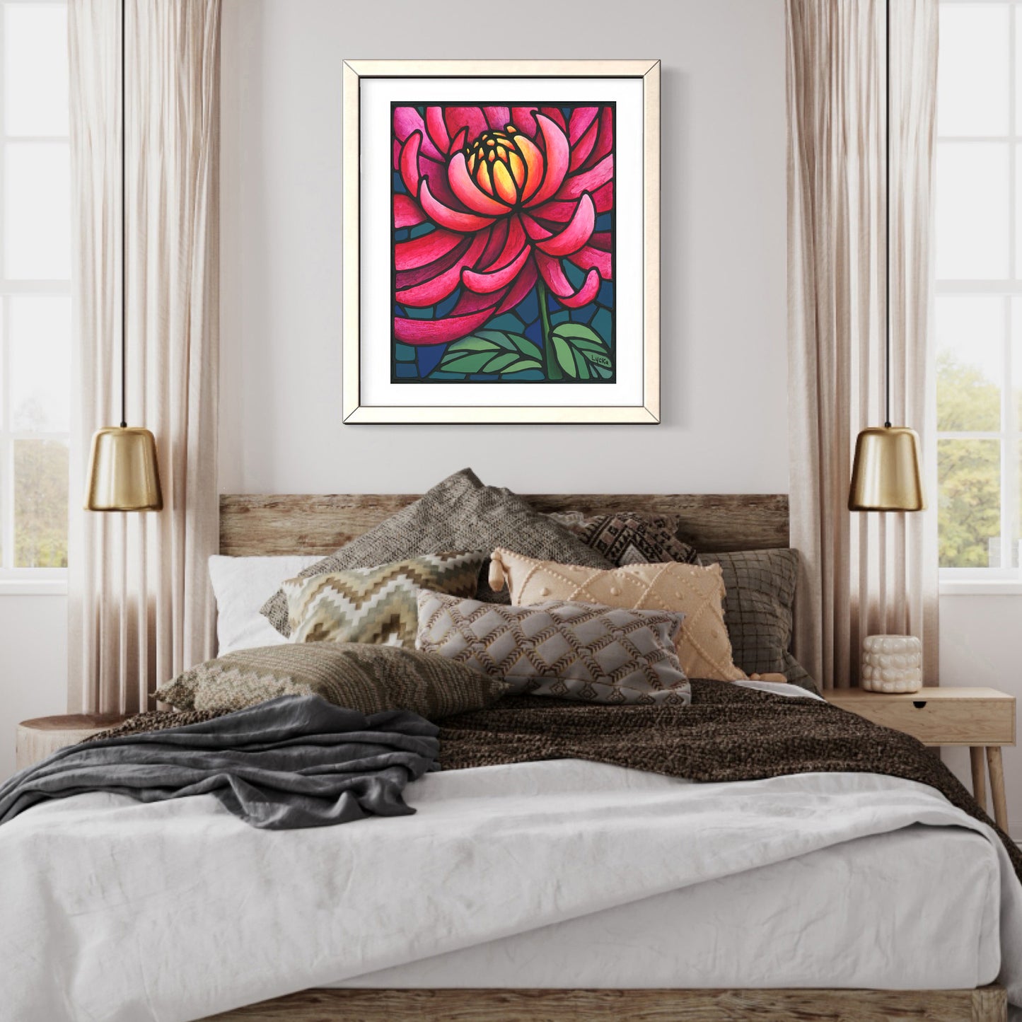 Pink Chrysanthemum Art Print