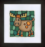 Load image into Gallery viewer, Moose Original Painting 13&quot; x 13&quot; Framed
