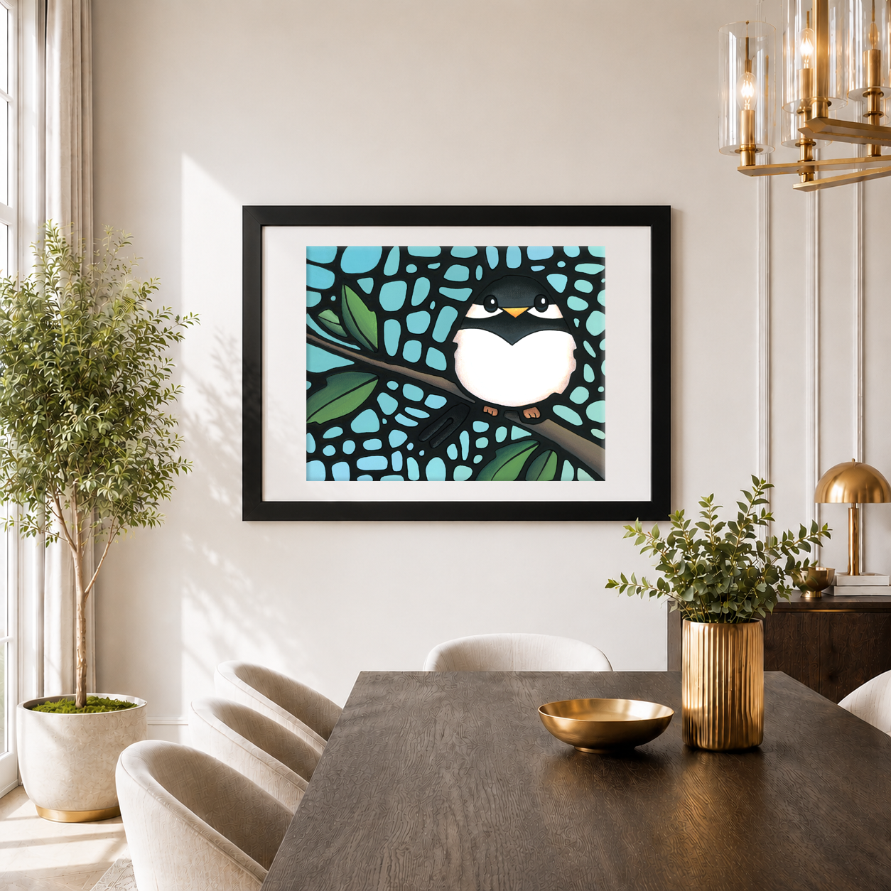 Chickadee Bird Art Print