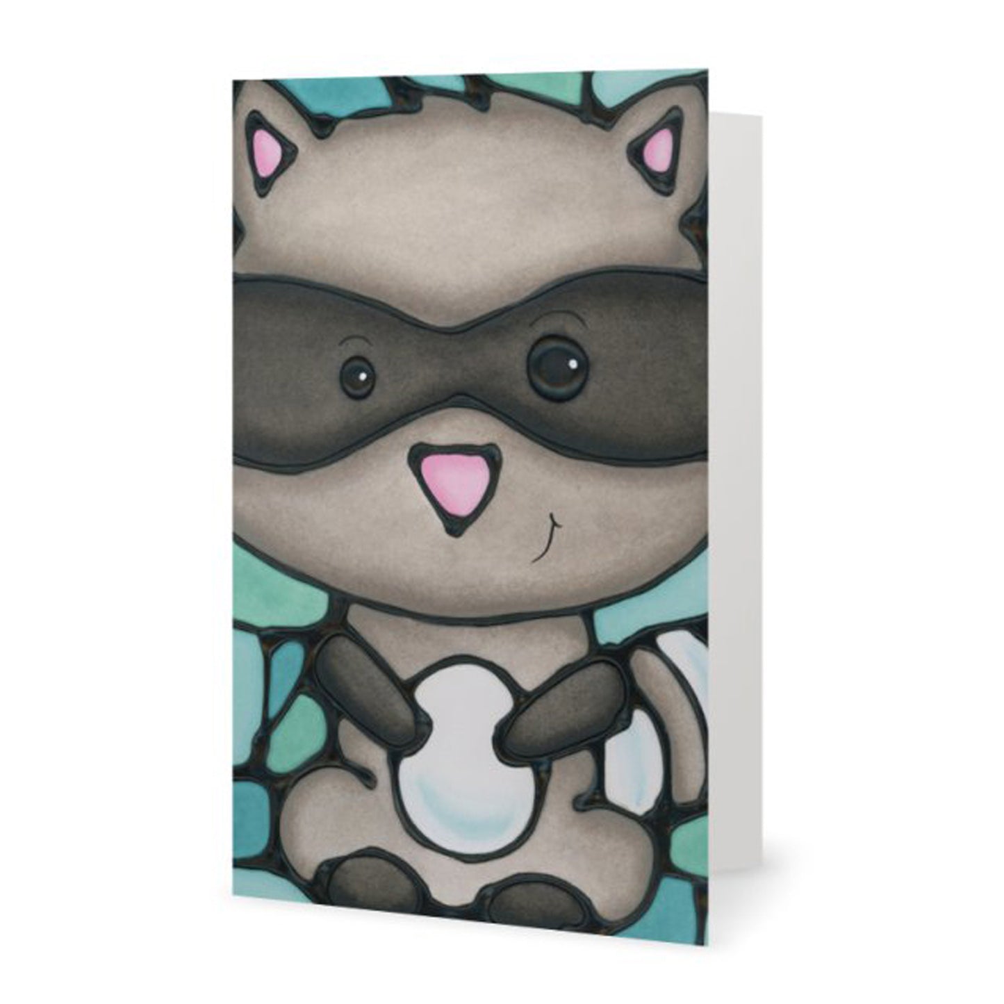 Raccoon Large Greeting Card