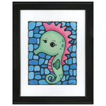 Load image into Gallery viewer, Seahorse Original Painting 13&quot; x 16&quot; Framed

