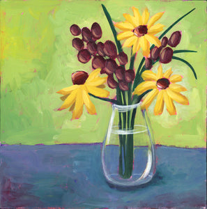 Sunflower Original Painting 12" x 12"