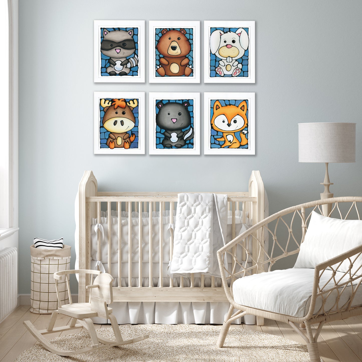 Beaver Nursery Wall Art Print