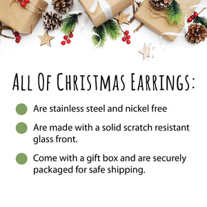 Bumble Christmas Dangle Earrings