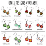 Load image into Gallery viewer, Snowman Christmas Dangle Earrings

