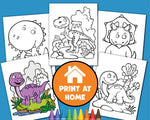 Load image into Gallery viewer, 12 Dinosaur Coloring Pages
