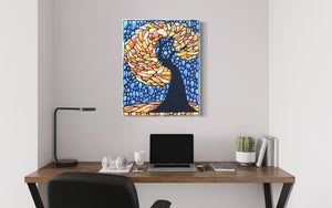Yellow Autumn Tree Original Painting 24 x 30 inch