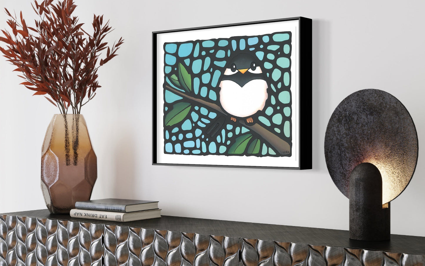 Chickadee Bird Wall Art Print