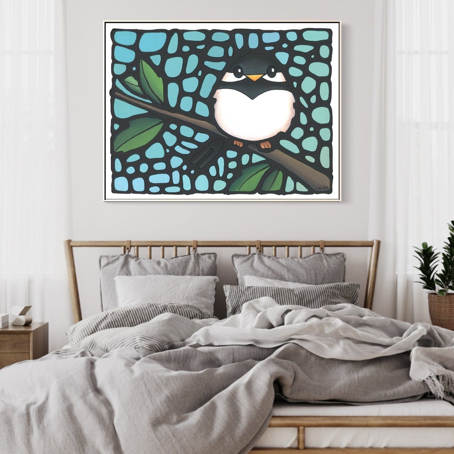 Chickadee Bird Wall Art Print