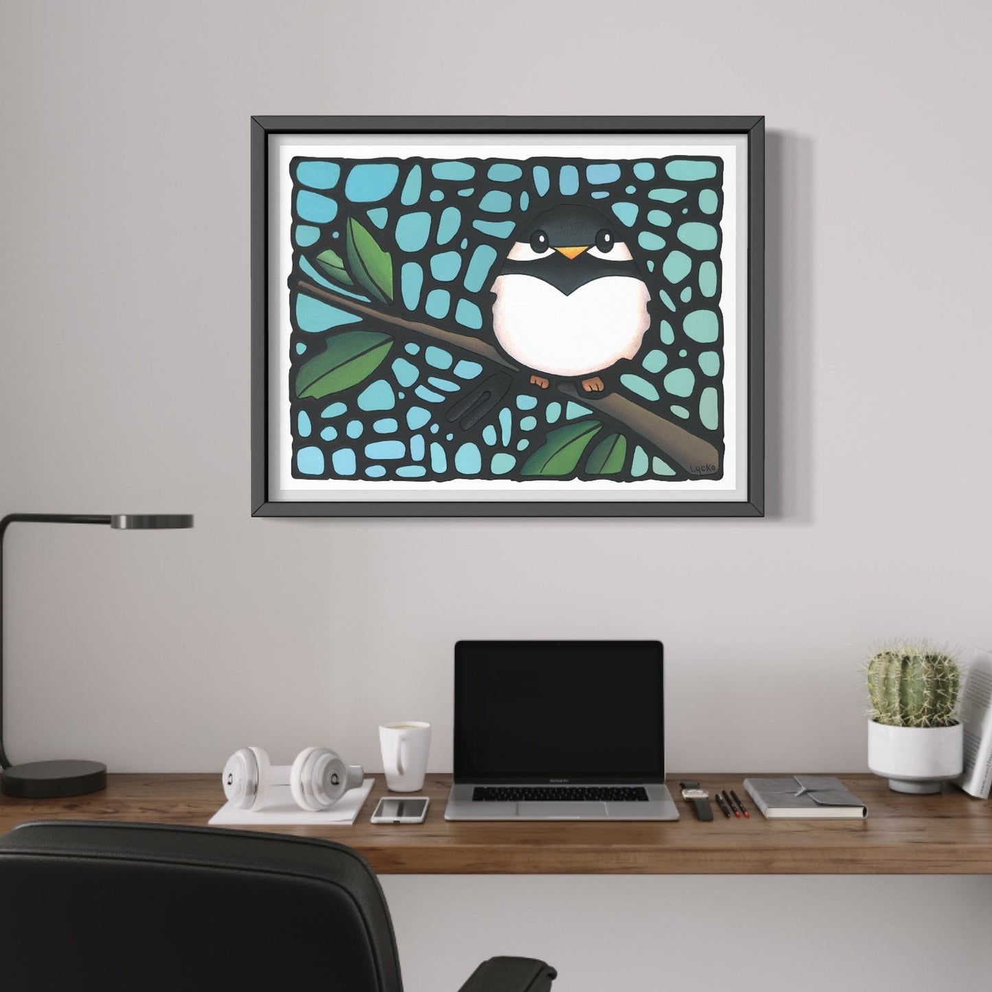 Chickadee Bird Wall Art Print