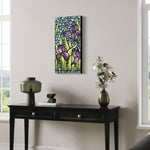 Load image into Gallery viewer, Purple Iris Flowers Original Painting 12 x 24 inch
