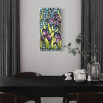 Load image into Gallery viewer, Purple Iris Flowers Original Painting 12 x 24 inch
