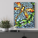 Load image into Gallery viewer, Orange Dragonfly Original Painting 16 x 20 inches
