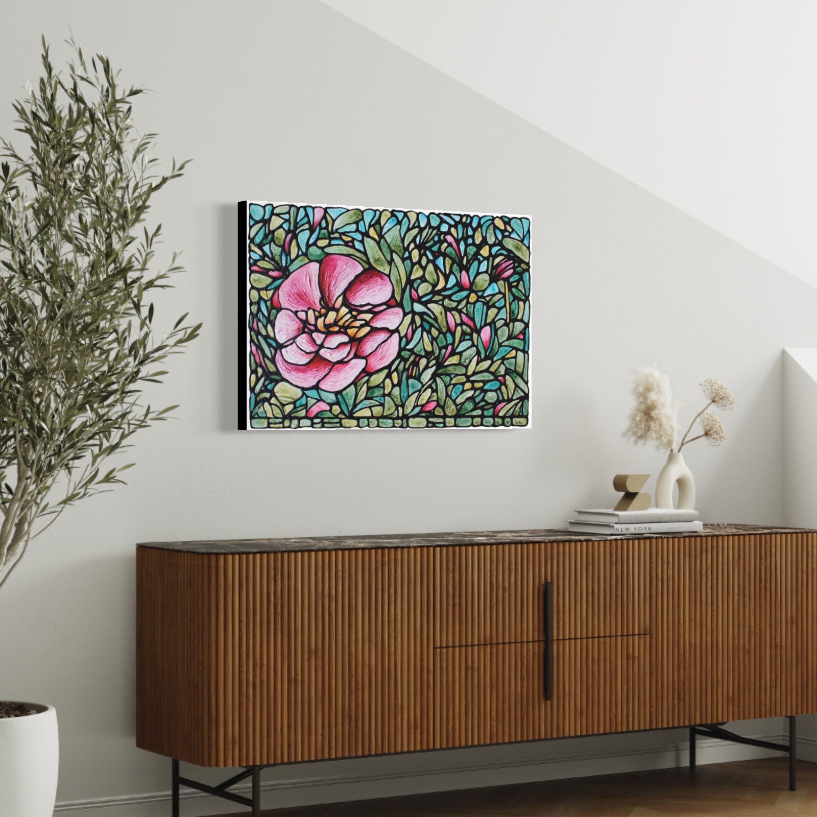 Peony Flower Original Painting 30 x 20 inches