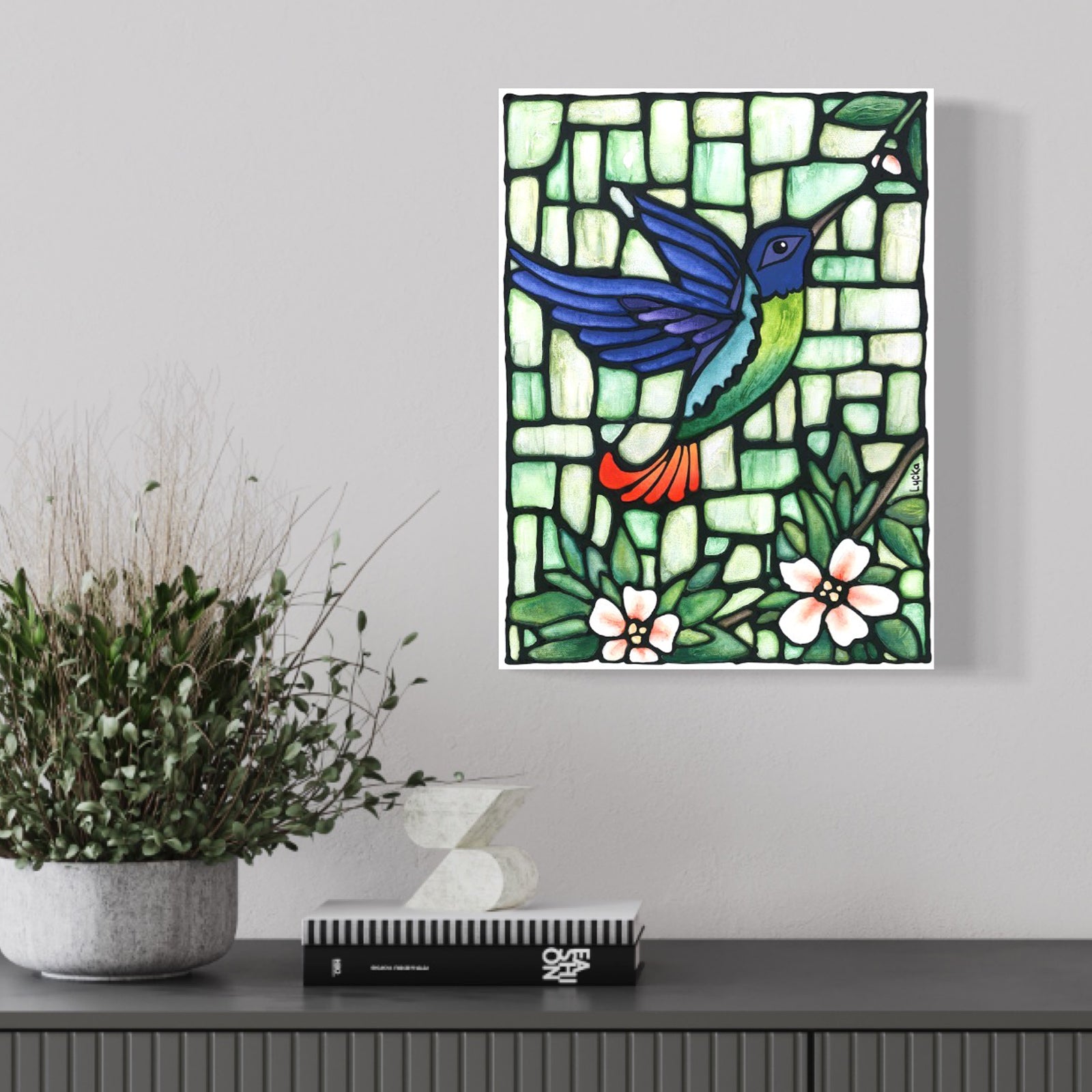 Hummingbird Original Painting 9 x 12 inch