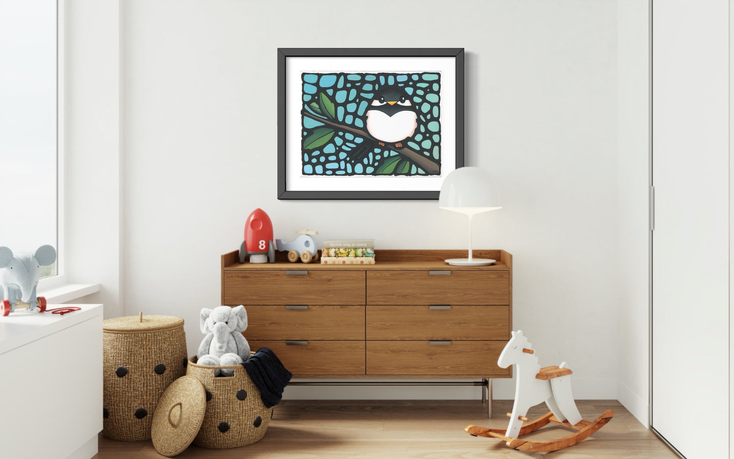 Chickadee Bird Wall Art Print