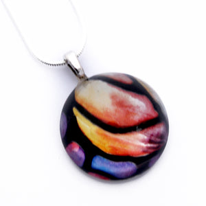 50% Off - Abstract Tulip Flower Dome Necklace