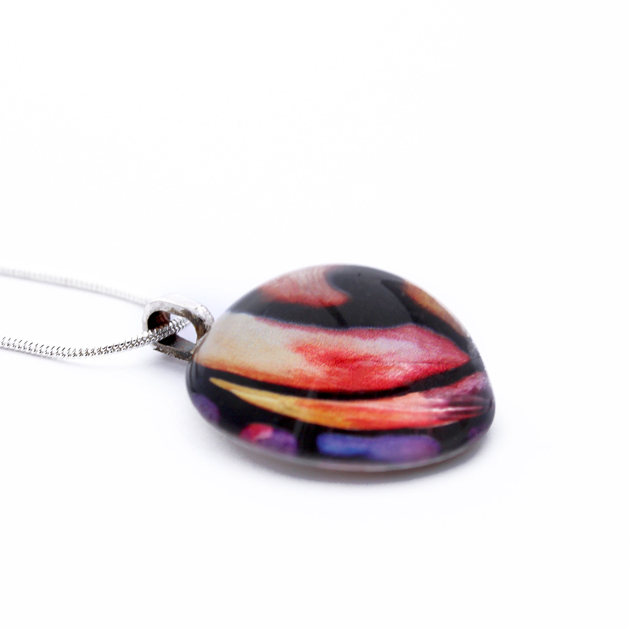 50% Off - Abstract Tulip Flower Dome Necklace