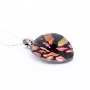50% Off - Abstract Autumn Tree Dome Necklace
