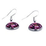 Load image into Gallery viewer, Pink Peony Dangle Earrings
