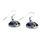 Load image into Gallery viewer, Purple Iris Dangle Earrings
