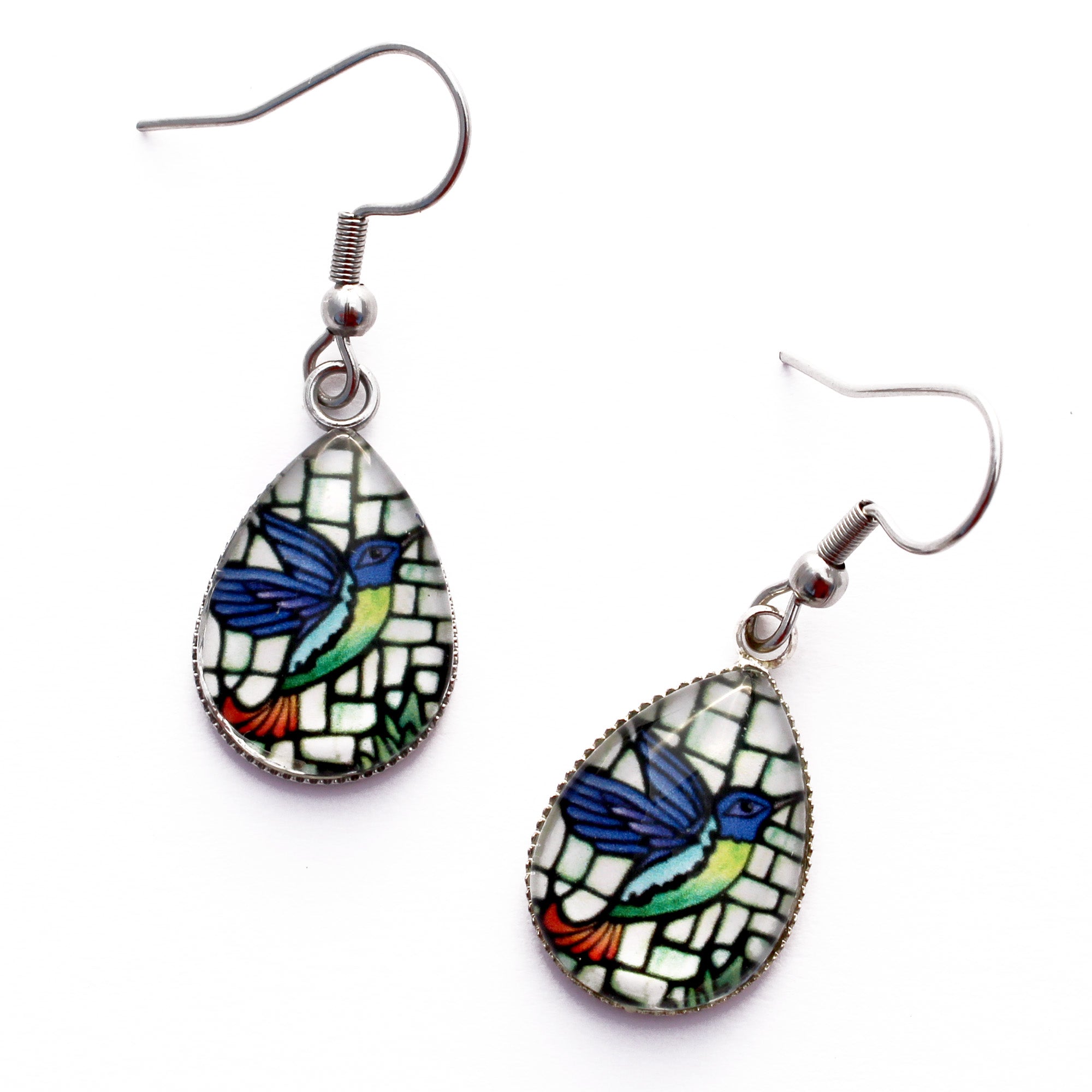 Hummingbird Teardrop Earrings