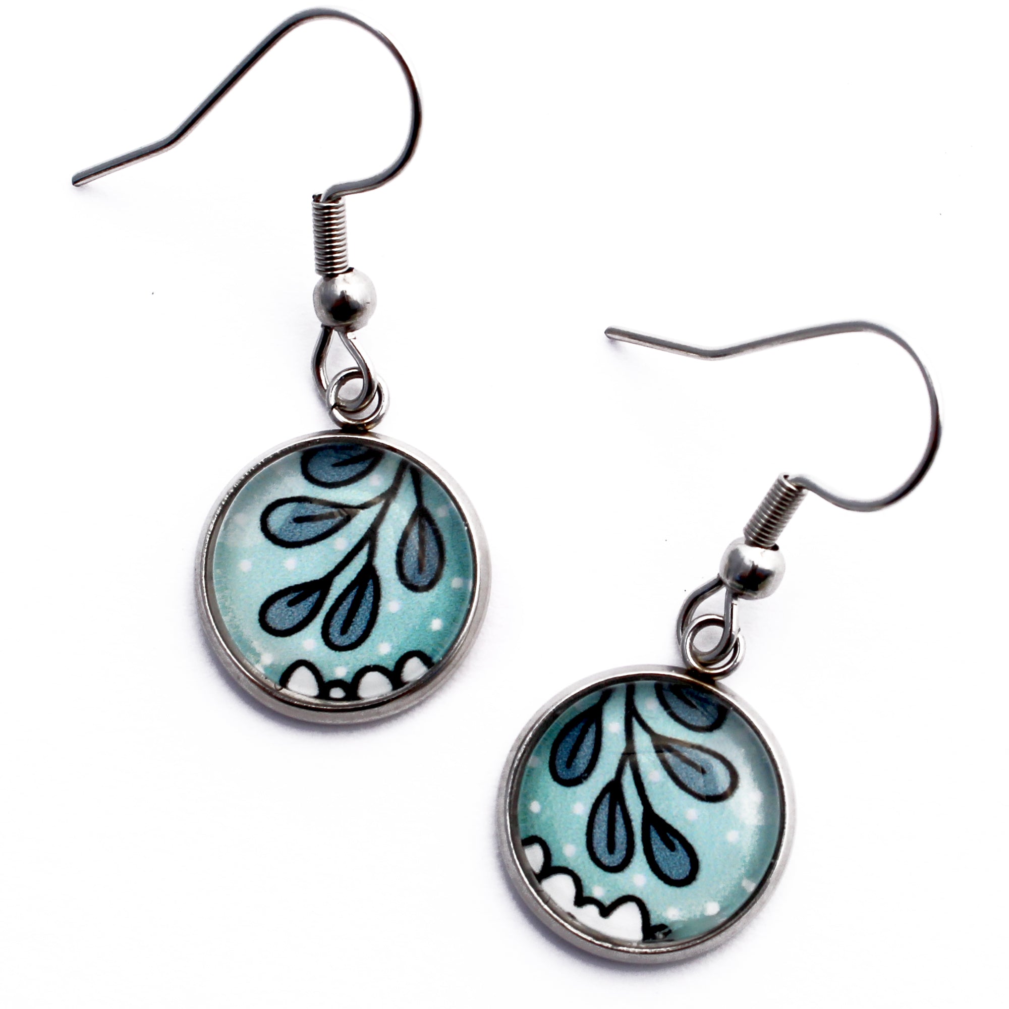 Winter Tree Christmas Dangle Earrings