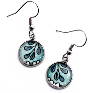 Winter Tree Christmas Dangle Earrings